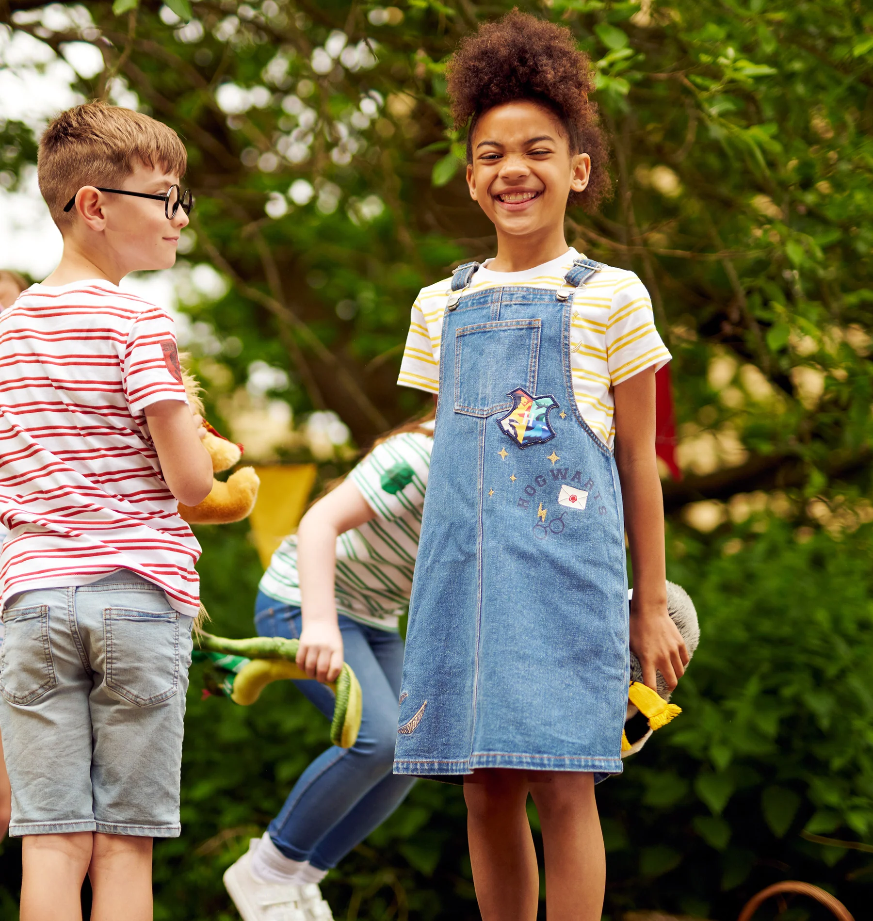 Kids Hogwarts Denim Pinafore - Image 4